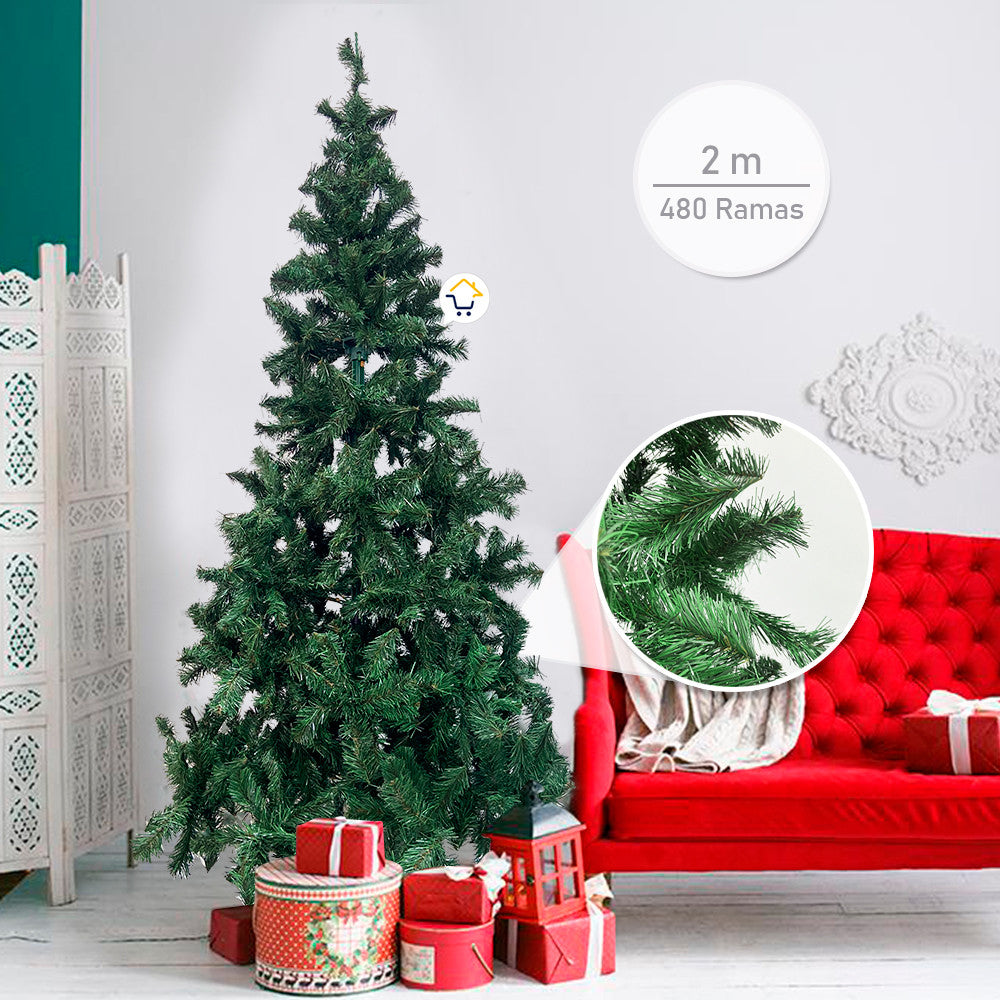 Árbol de Navidad 2m 480 Ramas : Elegancia y Festividad