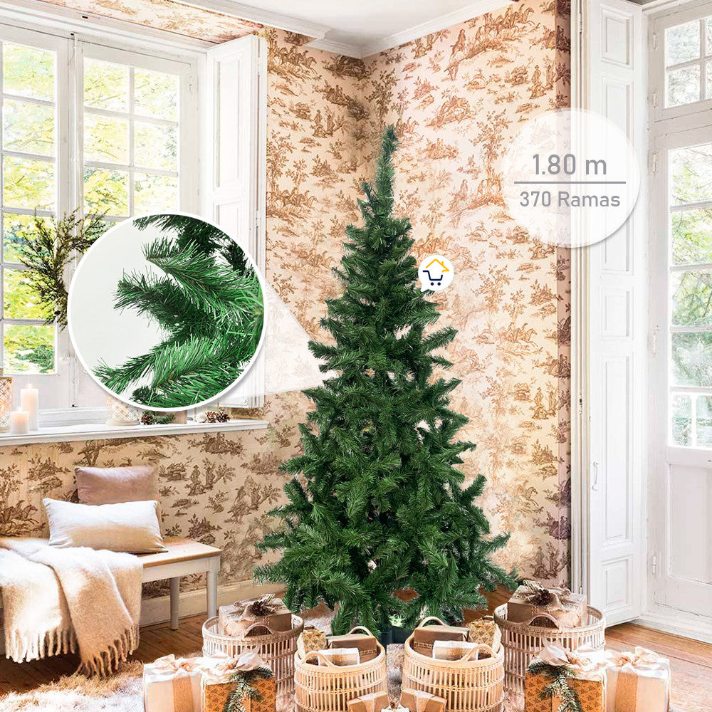 Árbol de Navidad 1.80m 370 Ramas : Elegancia y Festividad