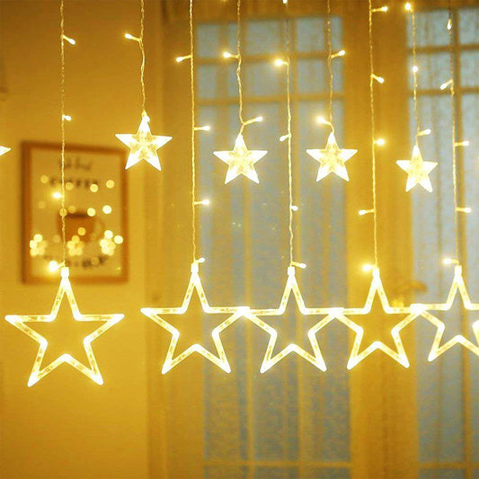 Cortina Luz LED Estrellas x3 Mt Navidad: Brillo Festivo para tu Hogar